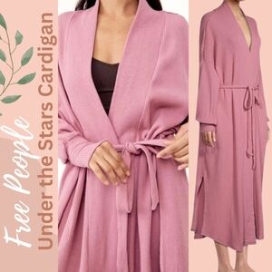 Free People Under the Stars Cardigan Robe- Fox globe NWT